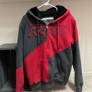 Fox red and gray zip up